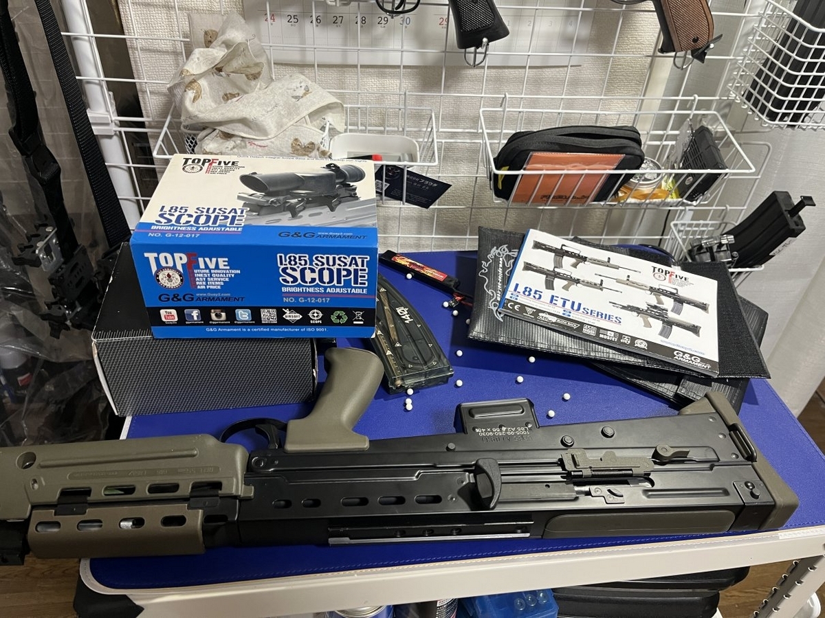 電動ガン スコープ付き 9.6Vバッテリー