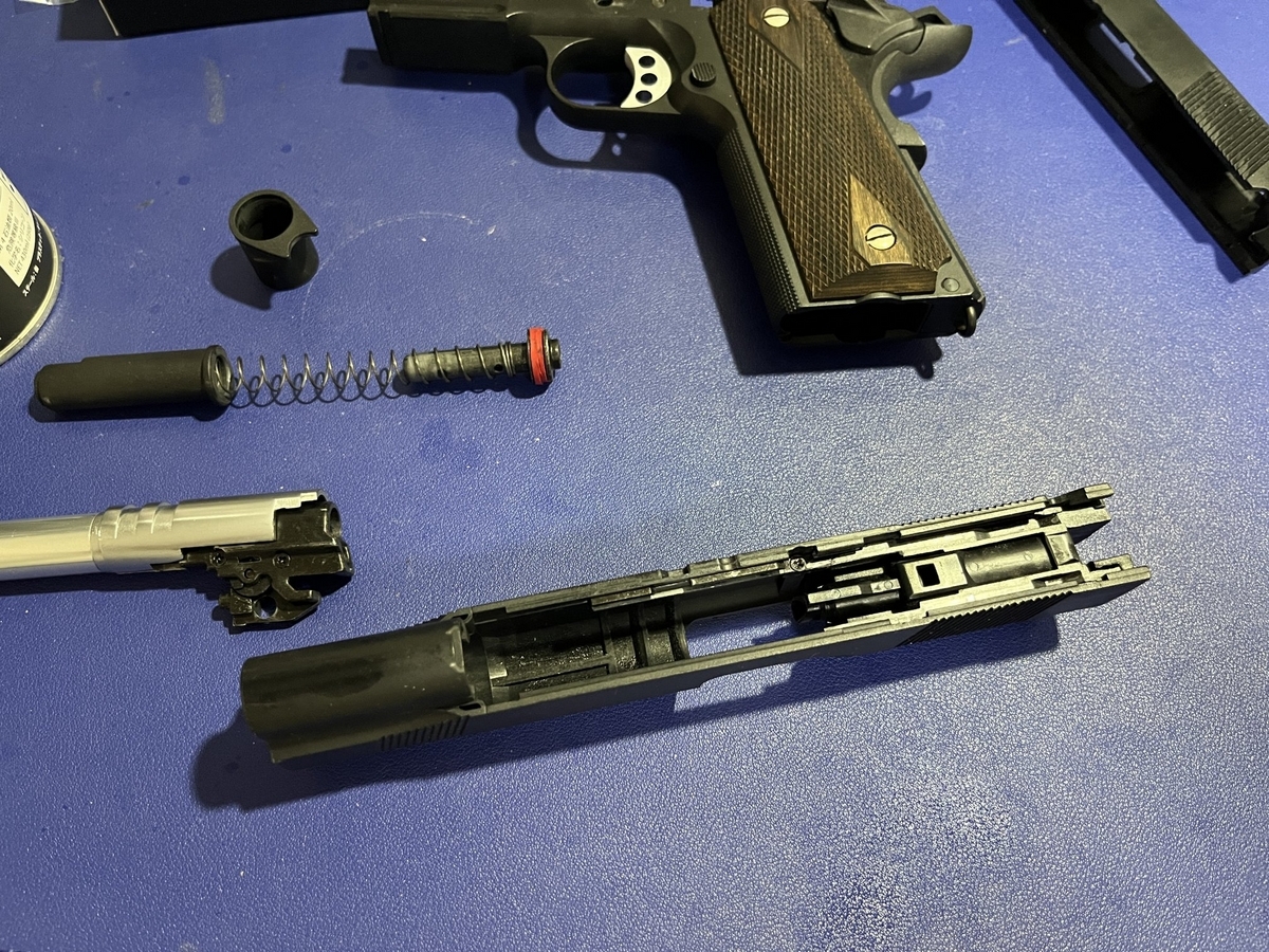 愛用 M45 を Carbon8 スペア スライド Nite Shift スタイル に 交換し