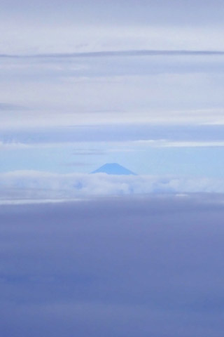 機内から富士山