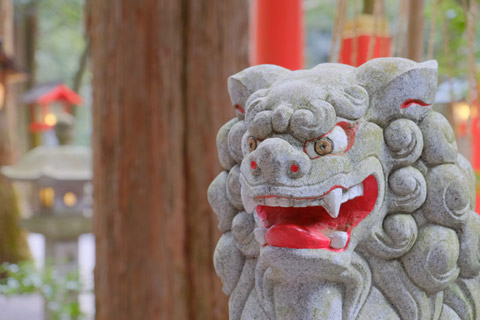 別宮椿岸神社の狛犬
