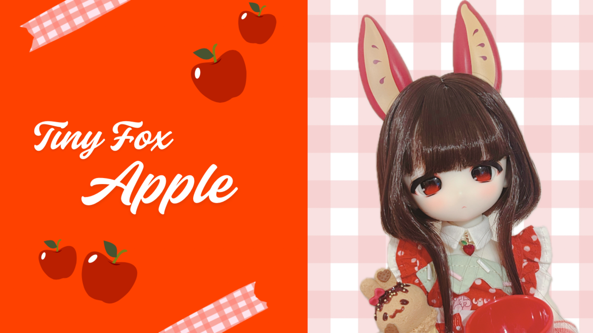 メイちゃん様オーダーページです　うさ耳&ドレス　TinyFox　赤　双子コーデ TinyFoxめっちゃアレンジ｜Shiiko