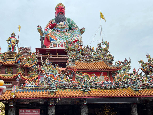 中国古美術　台湾　台南関帝朝　肉質画 旅行写真：2023年、台中にある巨大な関帝廟「南天宮」に行ってきた