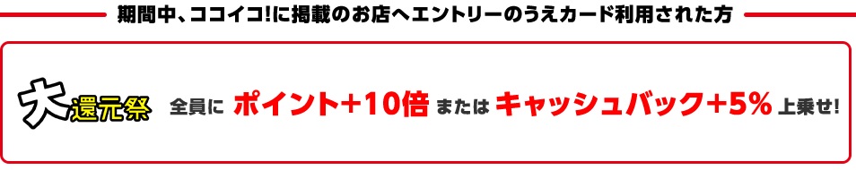ココイコ大還元祭還元