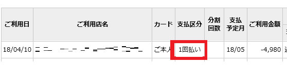 リボ残高から精算