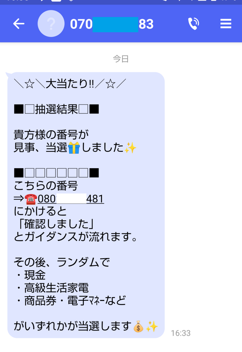 【メーカー公式ショップ】 詐欺的SMS(ショートメッセージ)を受け取って思ったこと 細かな - その他