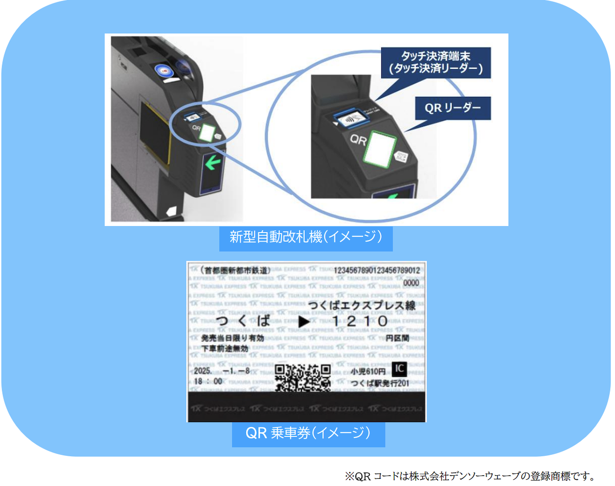 2506 つくばエクスプレスが磁気乗車券廃止を発表 QR乗車券は
