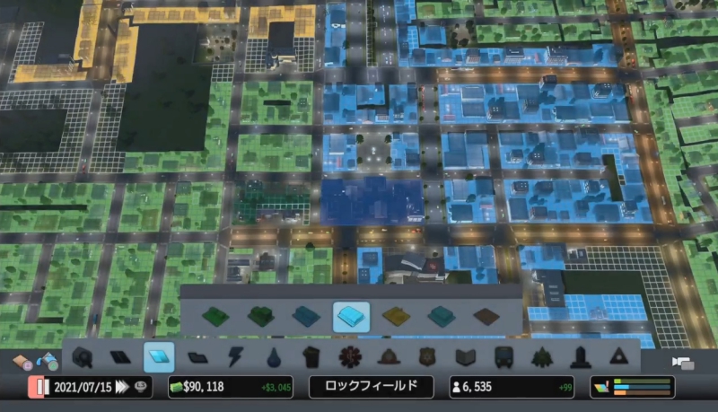 低密度区画を高密度区画へ置き換えた【シティーズ:スカイライン PlayStation4 Edition】