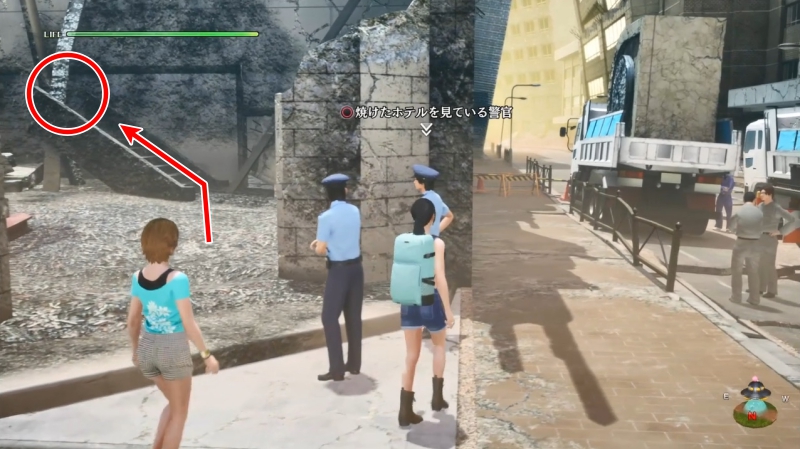 トロフィー「五階段の呪い」:2つ目の階段の目印【絶体絶命都市4Plus】