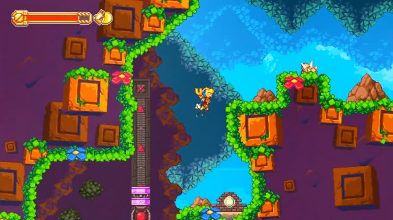 ジャンプしているロビン【Iconoclasts】