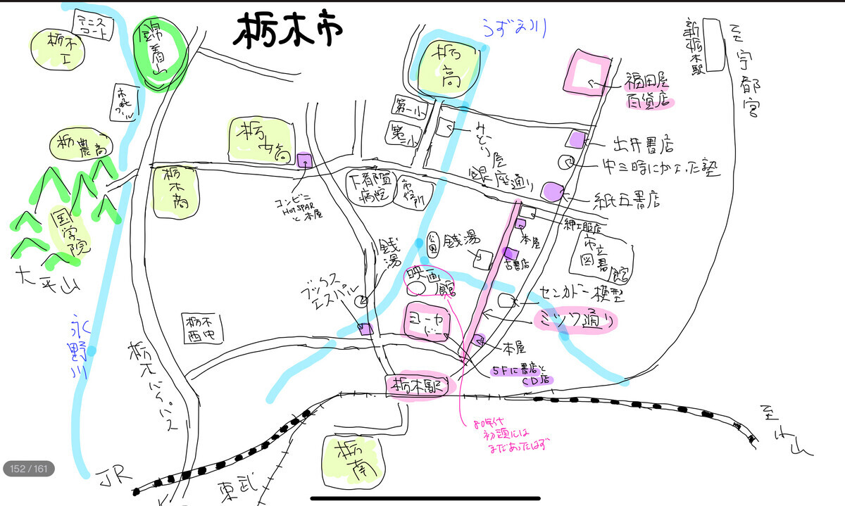 ググらずに昔暮らしていた場所の地図を描いてみよう（栃木編