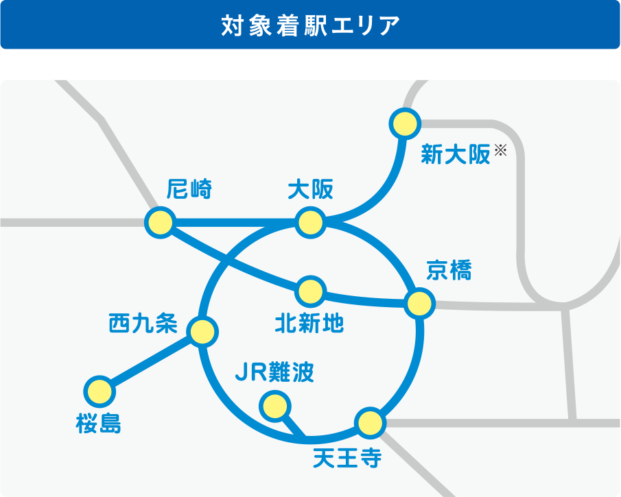 ICOCAでジサポの対象着駅