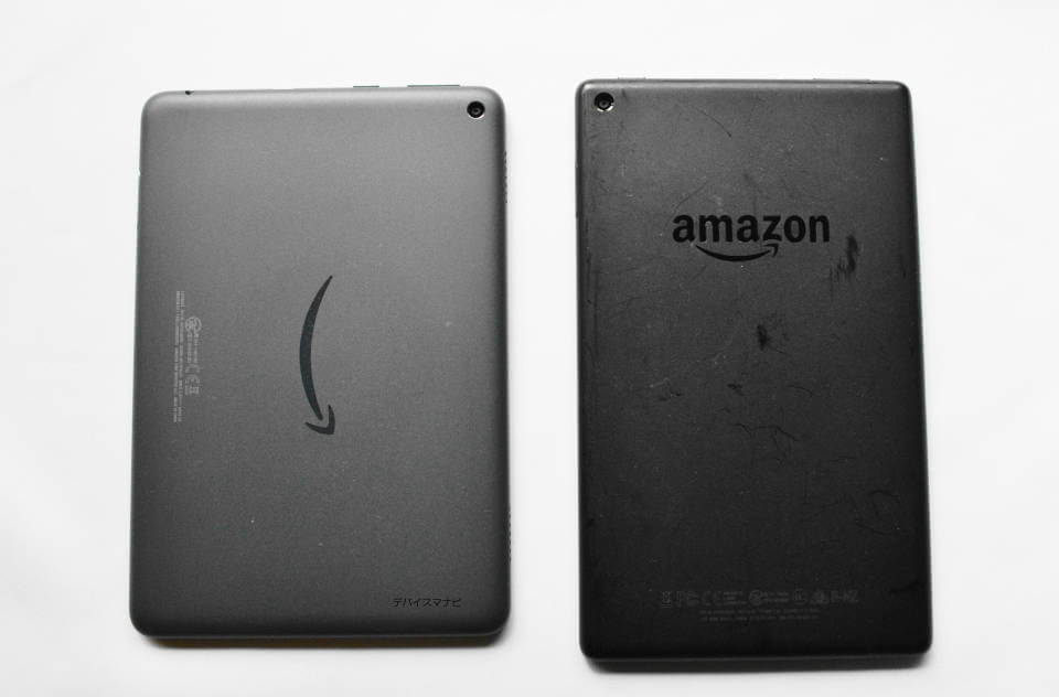 2020年 FireHD8 新型 旧型 背面 ロゴ