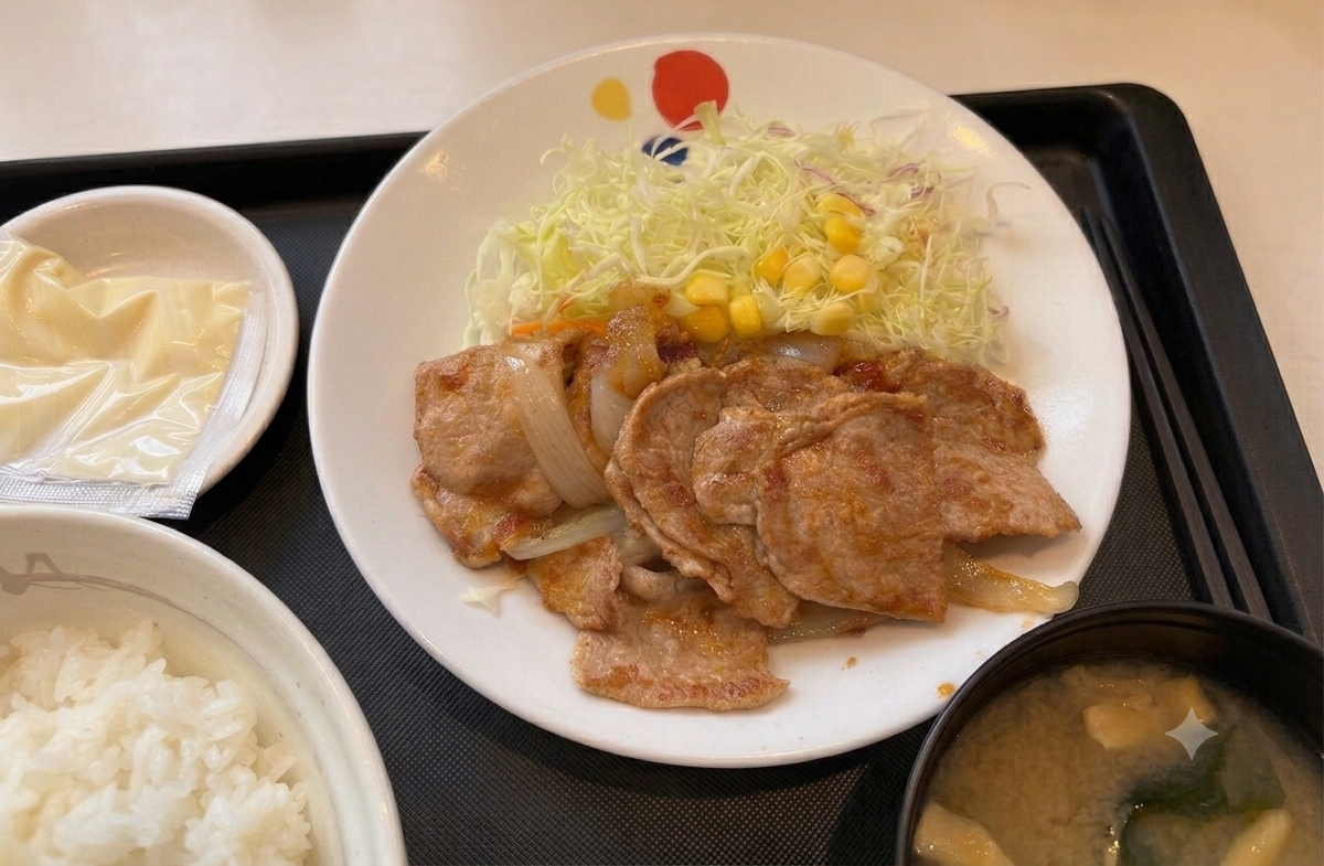 松屋の生姜焼き定食(2026年7月)