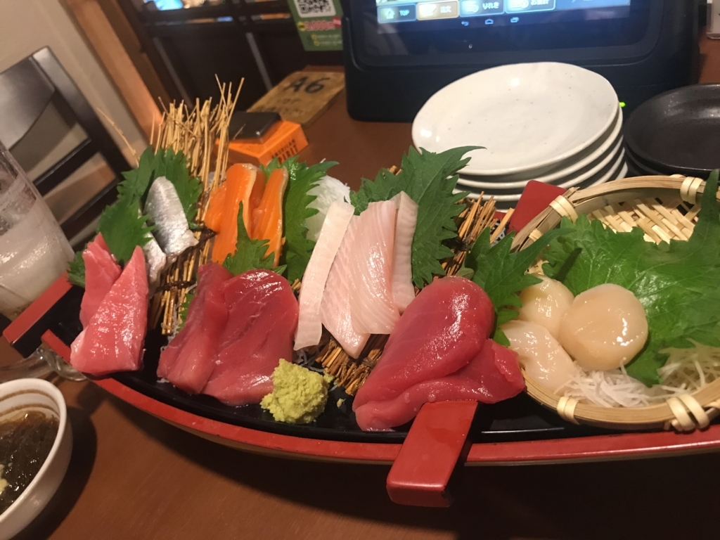 船盛りの本マグロと甘い生ウニの刺身～ぼんてん漁港 勾当台店（宮城県仙台市） 日々是精進by馬人おぢさん