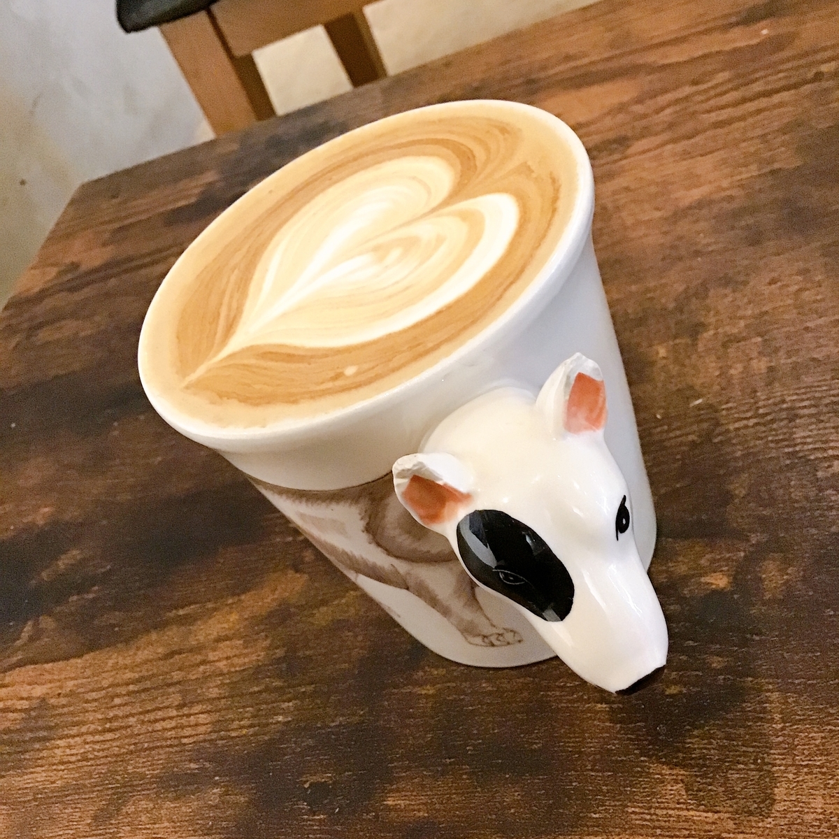 ソイラテと犬のカップ