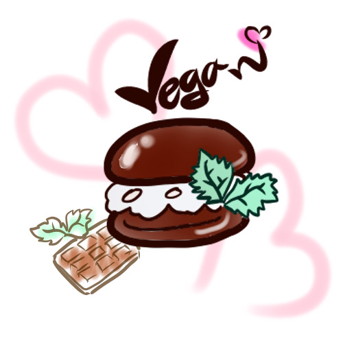 ヴィーガンウーピーパイ　イラスト