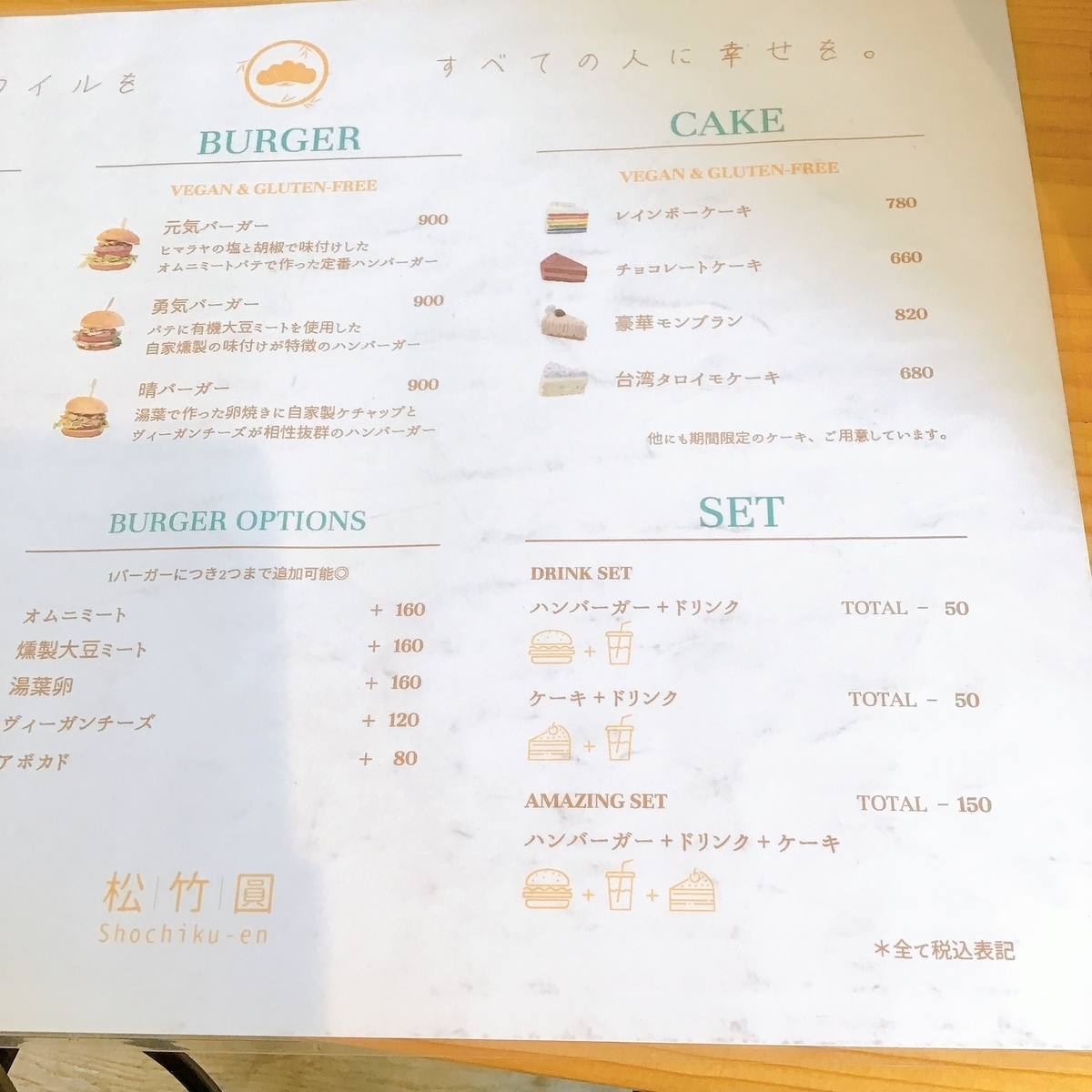 松竹圓メニュー