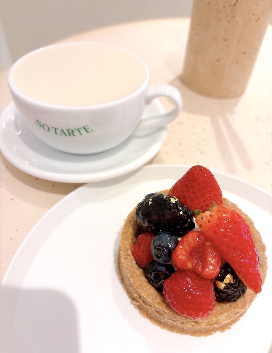 ストロベリータルトとソイラテ