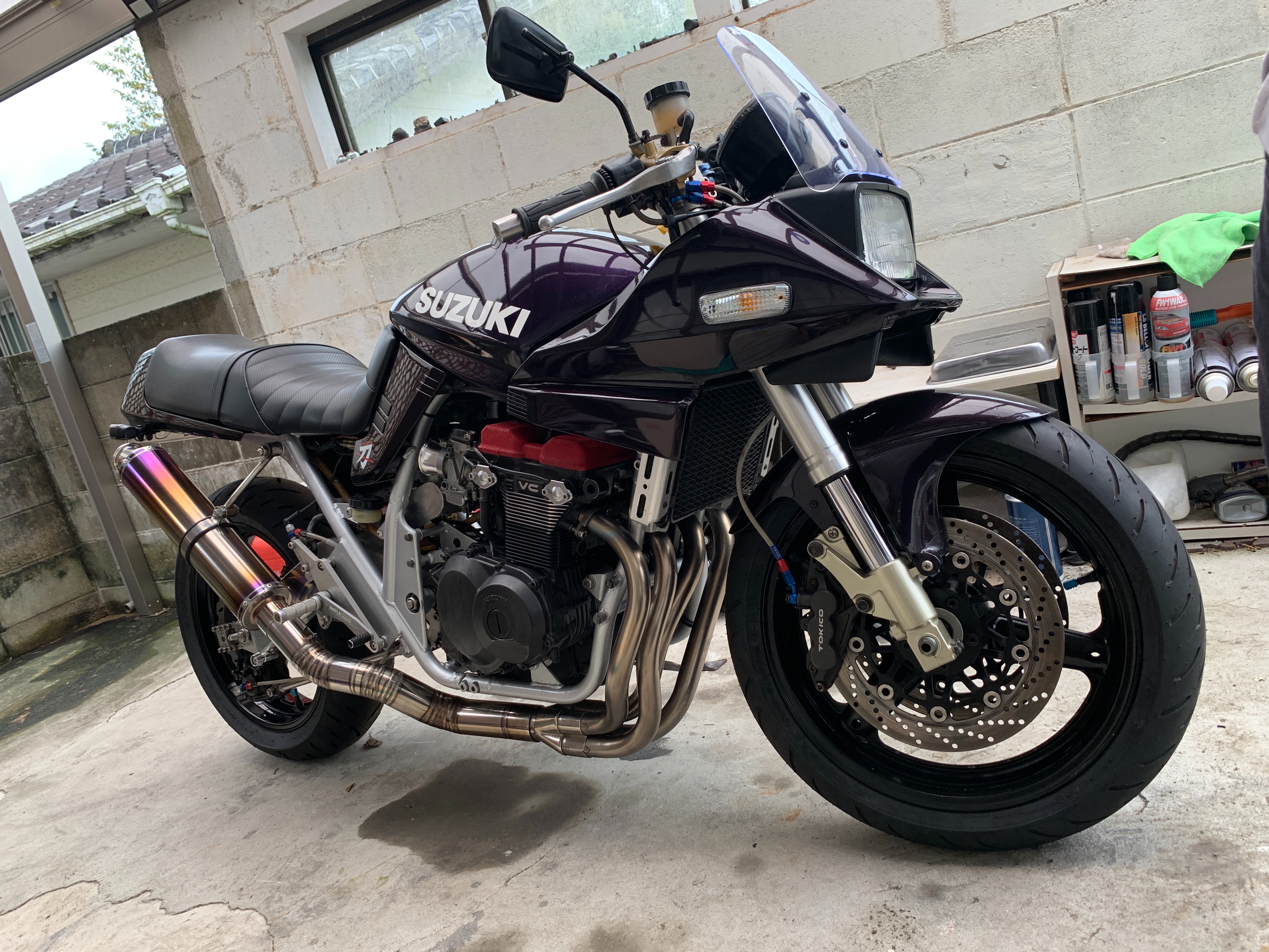 エンジンスワップ⑯完成(仮)、、、の巻 - KATANA道のblog GSX250Ｌ400エンジン載せ替え
