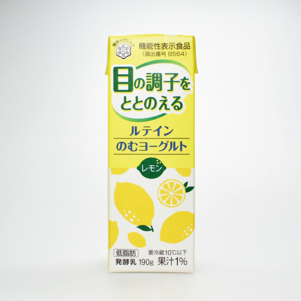 目の調子をととのえるドリンク ルテインのむヨーグルトレモン は甘酸っぱくあっさり味で飲みやすいドリンク ソフトドリンクの鉄人