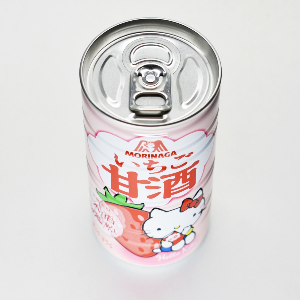 いちご甘酒,缶上部