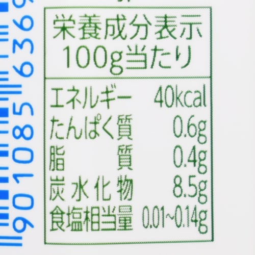 ニッポンエール メロン＆ミルク,栄養成分表示