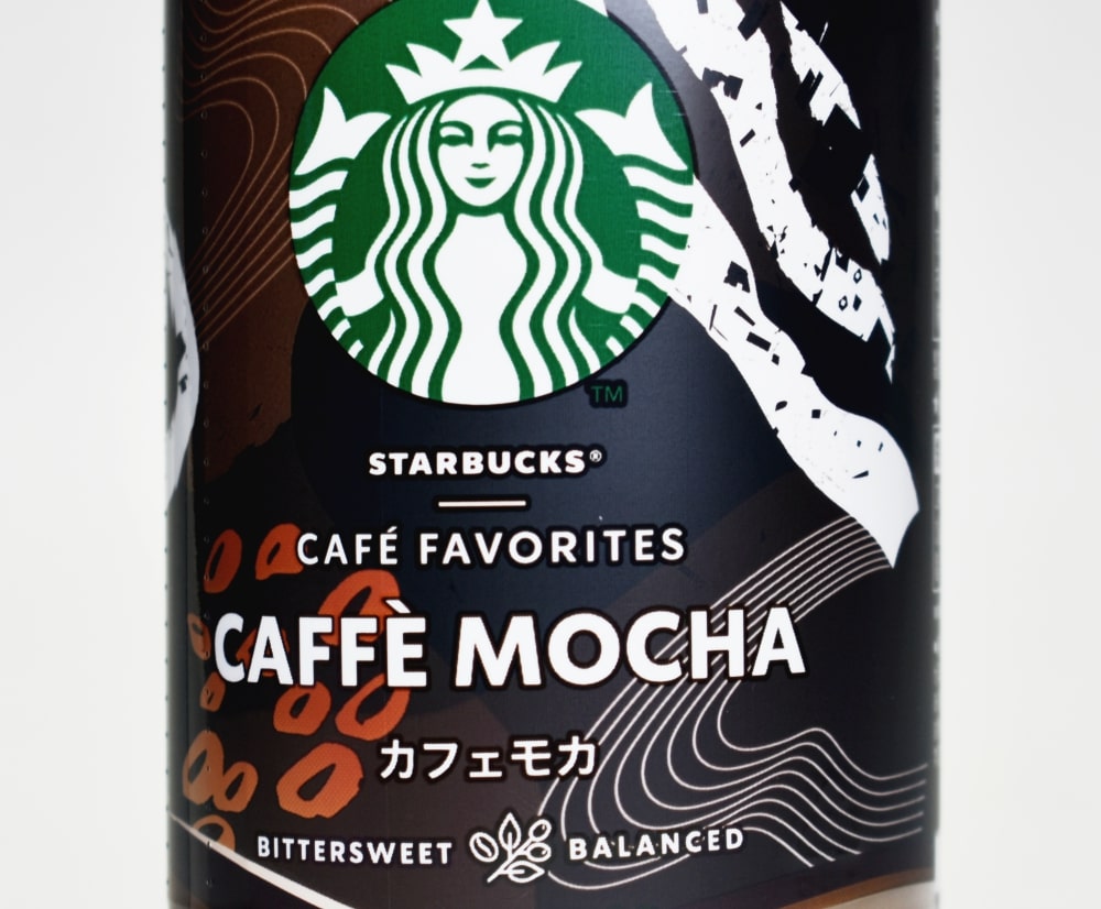 スターバックス CAFÉ FAVORITES カフェモカ,パケージデザイン,ペットボトルラベル