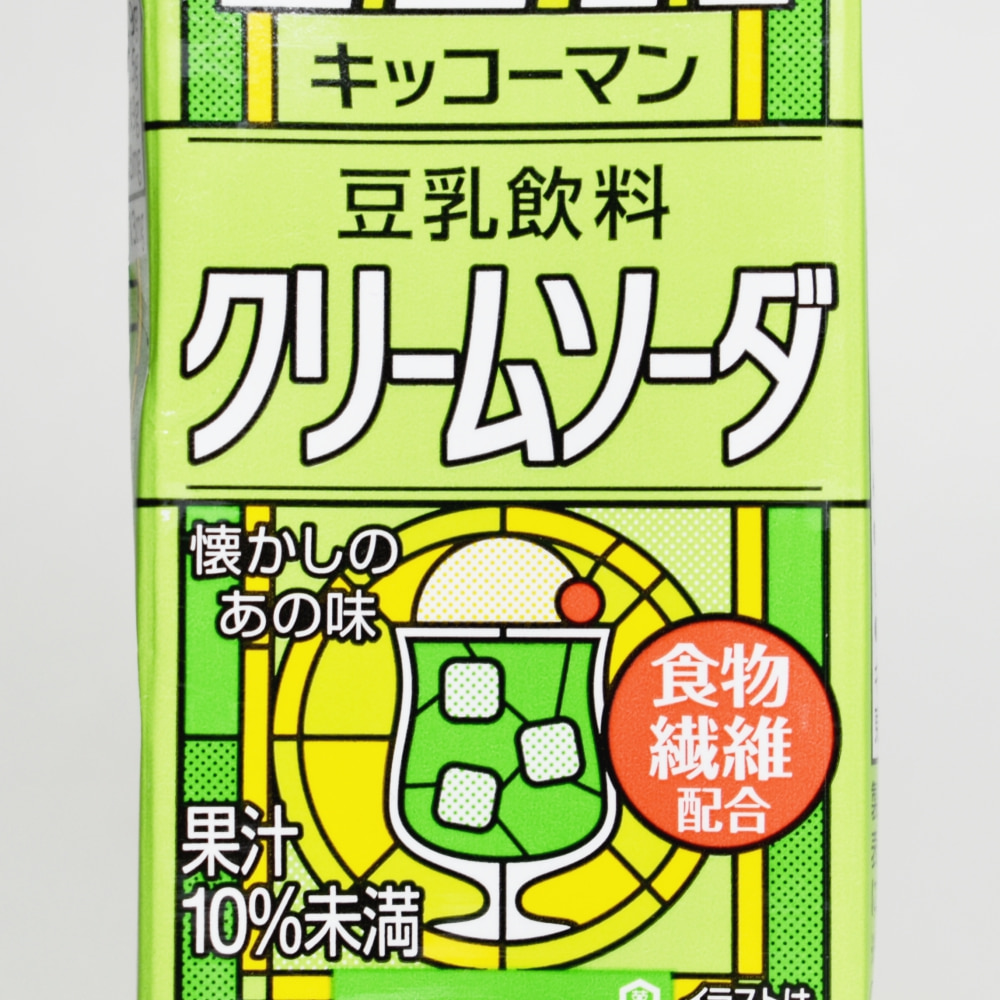 キッコーマン豆乳飲料クリームソーダ,パッケージデザイン