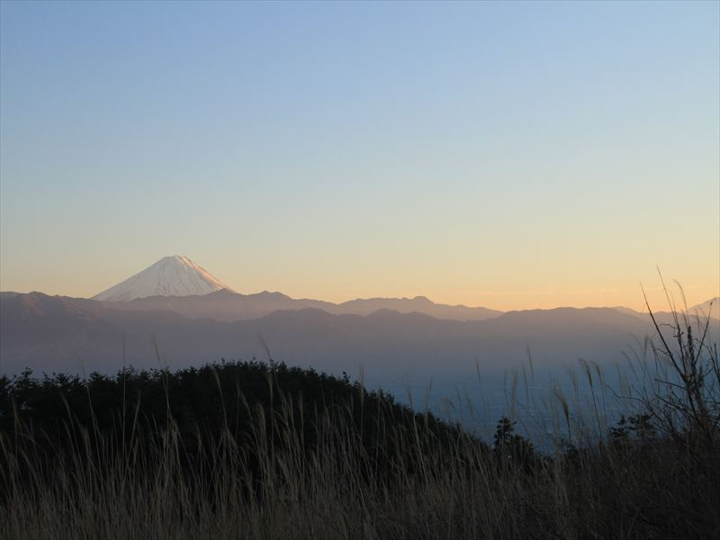 休憩所から見る富士山