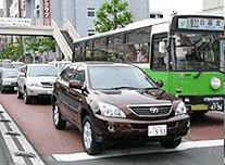 ハリアーハイブリッド、ハリアー　鹿浜橋付近