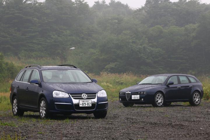 フォルクスワーゲン ゴルフ ヴァリアント vs アルファロメオ 159スポーツワゴン