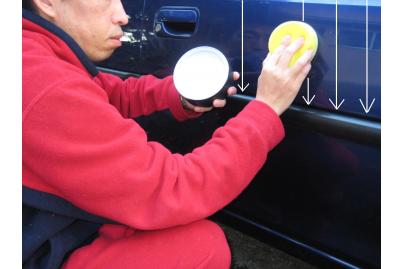 空に対して直角の部分は下方向へ塗布