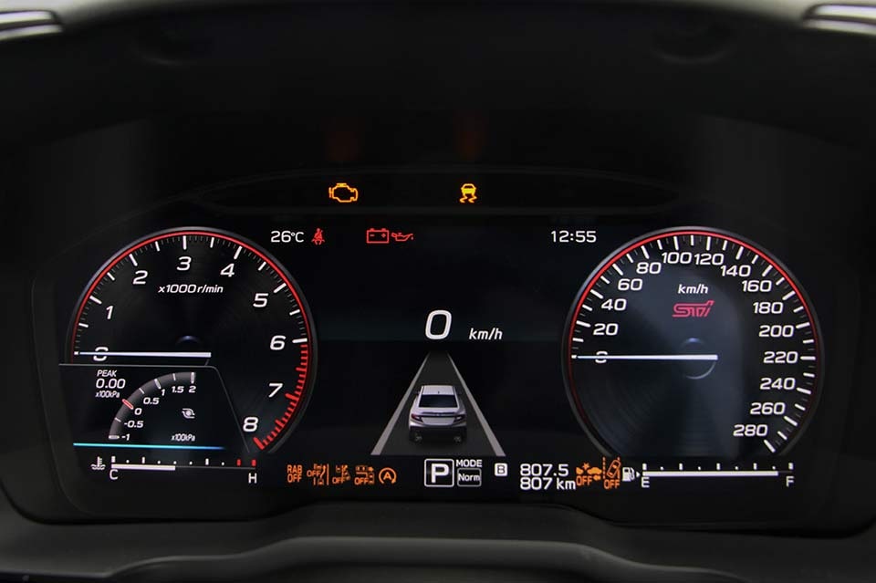 二代目スバル WRX S4のメーター