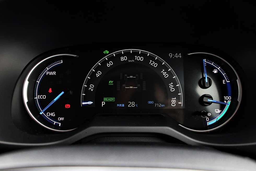 トヨタRAV4PHVのメーター