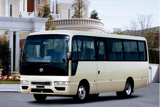 日産 シビリアン GL ロングボディ 3.0Lディーゼルターボエンジン 29人乗り 画像 エクステリア フロント