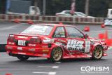 「2009 D1 GP KICK OFF DEMO "QUICK8追走バトル"」 懐かしいAE86！「トヨタ スプリンタートレノ」を走らせるのは吉岡 稔記 選手！[2009東京オートサロンにて]