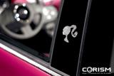 "FIAT 500 Barbie"(フィアット チンクエチェント バービー)[イタリア本国仕様・エキシビジョンモデル]　クリスタルを使用したバービーのシルエット