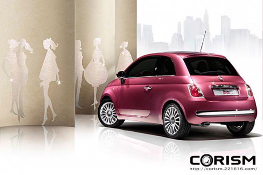 "FIAT 500 Barbie"(フィアット チンクエチェント バービー)[イタリア本国仕様・エキシビジョンモデル]　リアビュー