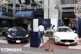 「マセラティ グラントゥーリズモ S オートマチック」報道陣向け発表会場に選ばれたのは東京・有楽町にあるミラノの老舗カフェ＆レストラン「COVA」東京店