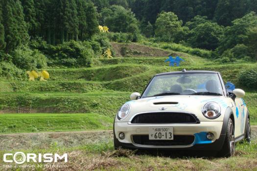 世界最大級の国際芸術展「大地の芸術祭 越後妻有アートトリエンナーレ 2009」に協賛するミニ[写真は大地の芸術祭仕様となったミニ コンバーチブル]