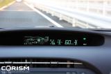「トヨタ プリウス プラグインハイブリッド」　EV(電気自動車)走行モードのメーター表示