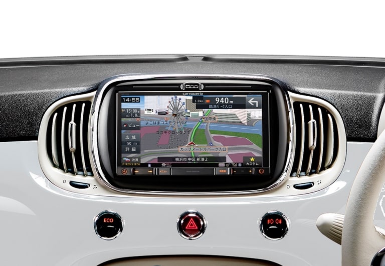 heyco専用　フィアット500　FIAT 純正ナビ FIAT（フィアット） F500-03MBK-CAN FIAT500 / ABARTH595/695 ナビ取付