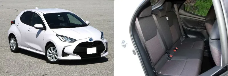 ヤリスの後部座席は狭い?広さを口コミやライバル比較で確認!
