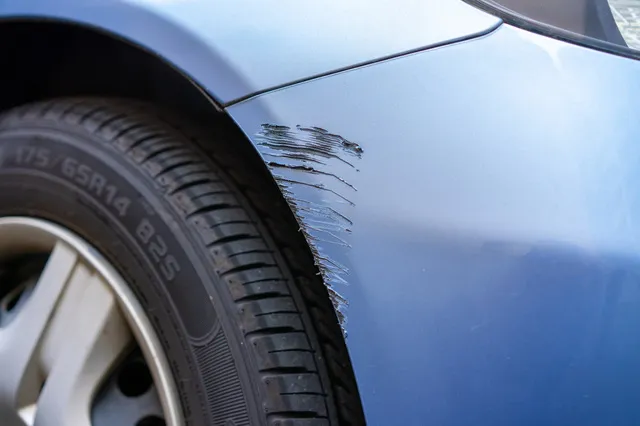 車についたガリ傷のイメージ図