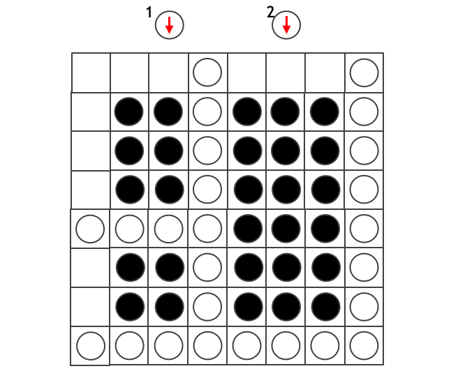 AtCoder ABC 179 F - Simplified Reversi (青色, 600 点) - けん