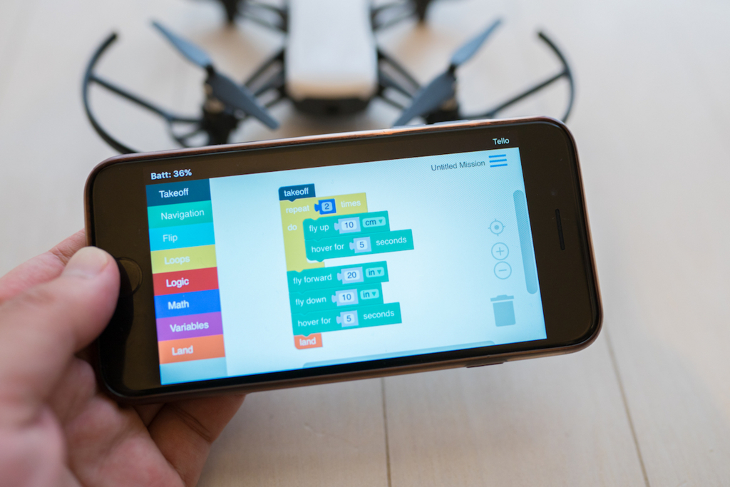 【Drone Blocks】iPhoneアプリで簡単にできる！ドローンTelloのプログラミング【設定方法と使い方】 スカイフィッシュの