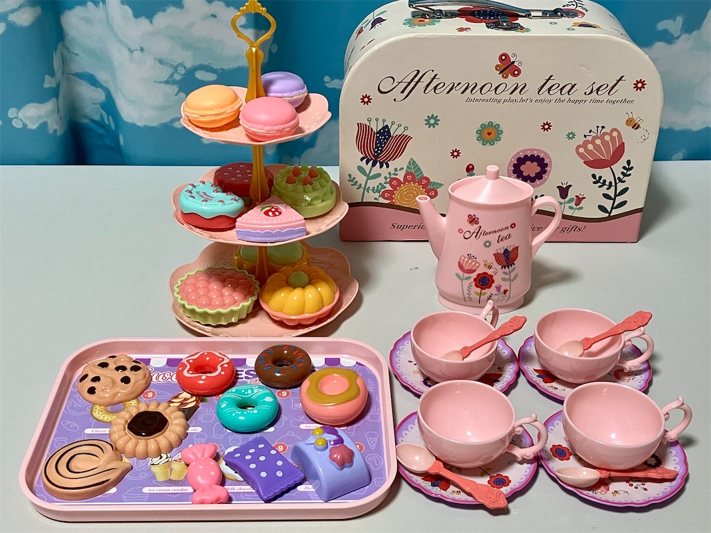 瑞陶 エジプトロマンパーティー 5客セット ままごと アフタヌーンティーセット② - 小さな世界