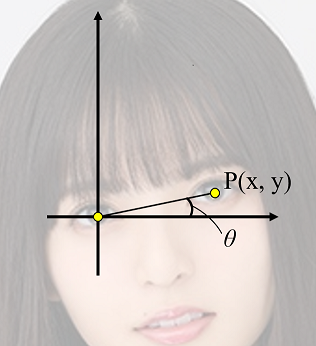 f:id:dululuttu:20190506222005p:plain 左目が原点の座標系