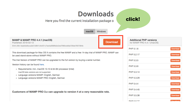 Mamp Mampでphp開発環境を整える Mysql Php 環境構築 The Sky Is The Limit