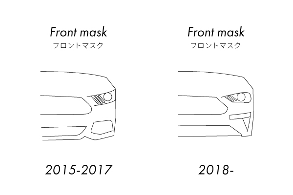 2017年式マスタングと2018年式マスタングの違い